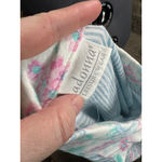 Adonna house dress searsucker floral house dress pink blue pastel collared snap front Photo 9