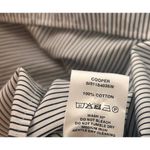 Sporty & Rich SRC Embroidered Stripe Cotton Crop Button Up Shirt Quiet Luxury L Blue Size L Photo 14