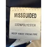 Missguided Women’s Blazer Dress Size 8 Navy Blue Velvet Long Sleeve Photo 5