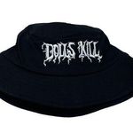 Dolls Kill Black  Bucket Hat Grunge Goth Photo 0