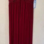 Alcea Rosea Luxurious Burgundy Lace Chemise nightgown size medium Red Photo 0