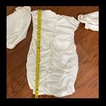 White dress with attached short Puffy sleeves Photo 10