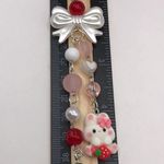 Handmade Strawberry Bunny Keychain White Photo 5