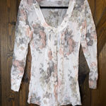 Unbranded Made In Italy Cotton/Silk Sheer Blouse White Size M Photo 0