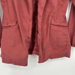 Level 99 Rachel Linen Blend Blazer Jacket Rose Pink Open Front Stretch Size S Photo 5