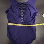 Nicole Miller Navy One-Piece Swimsuit NWT Size 6 Navy Swimwear Photo 8