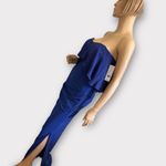 Nicole Miller  Women's Techy Crepe
Strapless Gown w/ Flare Blueberry Dress
Size 6 Photo 4