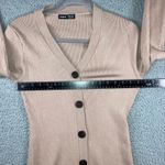 SheIn Button Front Dress Women Medium Ribbed Knit Long Sleeve Bodycon‎ Photo 4