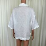 ZARA  Cuff Sleeves Oversized 100% Linen Tunic Blouse Shirt Top Size SM Photo 2