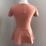 Forever 21 Pink Short Sleeve Peplum Top Photo 4
