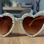 Pearl And Rhinestone Heart Sunglasses Photo 0