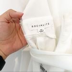 Socialite NWT  Wide Leg Split Leg Jumpsuit Flawed Cream Ivory White Beach Size XS Photo 6