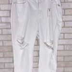 Good American NWT 90’s Duster Natural Fray Straight Leg Jeans in White Size 18 Photo 0