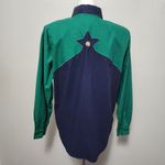 Vintage Adobe Rose 90s Blue Green Rodeo Queen Western Button Down Size Medium Size L Photo 3