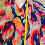 Adrienne Free Spirit Colorful Ikat Blouse Size Large Photo 7