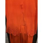 Ny Collection  Women's Laser-Cut‎ Popover Jumpsuit Mandarin Orange XL MSRP 70.00 Photo 3