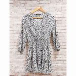 ZARA Women's Printed Cheetah Animal Print Overlap V-Neck Mini Dress Size S Photo 3