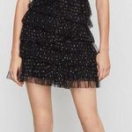 BCBGMAXAZRIA One Shoulder Metallic Lace Dress Size 4 Photo 0