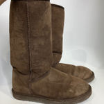 UGG  clss tall boots chocolate brown suede shearling women's size 8 winter casual Photo 0