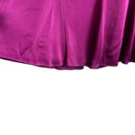 Ann Taylor  Women Skirt  8P Purple Fit And Flare Hem Side Zip Dressy Satiny Fairy Photo 5