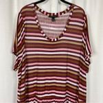 Lane Bryant  Brown&Pink Stripe Knit Maxi Dress Sz.26/28 Photo 4