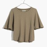 Madewell Texture & Thread Flutter-Sleeve Top Size M Photo 3