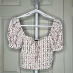 Forever 21  Smocked Dainty Floral Puff Sleeve Top Photo 1