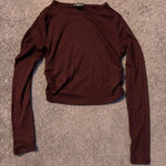 Tilly's Maroon Crop Top Photo 0