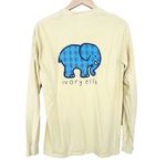 Ivory Ella Comfort Colors  Yellow Elephant Long Sleeve Shirt Sz M Photo 2