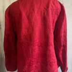 Talbots Vintage blazer tapestry cherry scarlet red 2X woman Double Breasted Photo 10