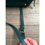 Merona  Dark Green purse with Gold detachable crossbody strap Photo 5