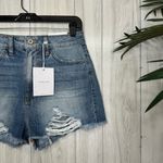 NWT KanCan Marie High Rise Stretch Mom Shorts Distressed Cutoff Raw Hem M Medium Photo 4