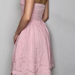 Lookbook Store Light Rose Pink Criss-Cross Cutout Front Sleeveless Halter Dress Photo 3