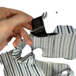 Ali Miles Blue White Striped Button Front Tunic Shirt Artsy Boho Work Womens 1x Photo 4