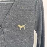 Victoria's Secret PINK Thermal Romper Small Gray Tie Waist Long Sleeve Shorts Photo 4