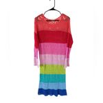 Show Me Your Mumu  Paula Rainbow Crochet Midi Dress Photo 6