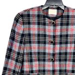 Pendleton Wool Tartan Plaid Cropped Blazer Red Black Size 10 Photo 1