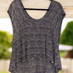 Obey  Propaganda blue ivory striped crop top women's oversized size‎ xs Photo 0