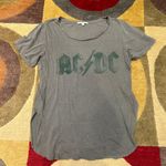 Junk Food Clothing ACDC Band Tee Oversized Short Sleeve Top Olive Green Small Photo 0