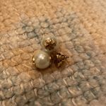 Tory Burch Swarovski Crystal Pearl Logo Stud Earrings Photo 3