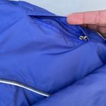 E02 Vintage Blue Reversible Zip Up Windbreaker Hoodie Jacket Photo 6