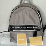 Michael Kors Kenly Medium Nylon Backpack, Pearl Grey NWT Photo 8
