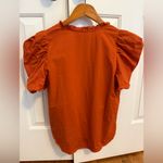 Anna Cate Abigail Puff Sleeve Blouse in Sienna Burnt Orange Medium STAIN Photo 6