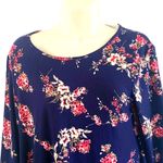 Pink Rose Juniors Floral Dress with Bell Midi sleeves Size XL Photo 4