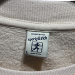 Sporty & Rich 100% Cotton Cream Crewneck Sweatshirt Size Large Made in USA Photo 5