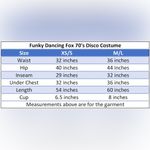 Forum Novelties NWOT Funky Dancing 70's Disco Costume Multicolor Size XS/S Photo 6