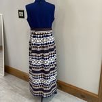 Avon Vintage Blue and Brown Maxi dress. Size L See measurements Photo 3