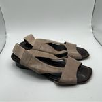 Brunate brown suede Sandals IT 37 US 7 Italian Designer Heels Dress VTG Photo 4