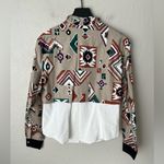 Vintage Banjo Southwestern Aztec Native Print Waist Coat Vest Button Up Shirt Tan Size L Photo 2