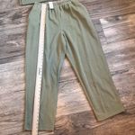 Dress Barn Womens Knit Set Wide Leg Pants Button up Top GREEN SZ 18/20 NWT#153 Photo 4